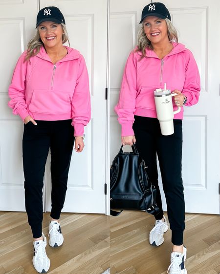 Amazon top sellers for April were the pink lulu lookalike 1/2 zip pullover and the high waisted lightweight joggers. I’m in medium in the pullover and small in the joggers.


#LTKover40 #LTKfitness #LTKfindsunder50