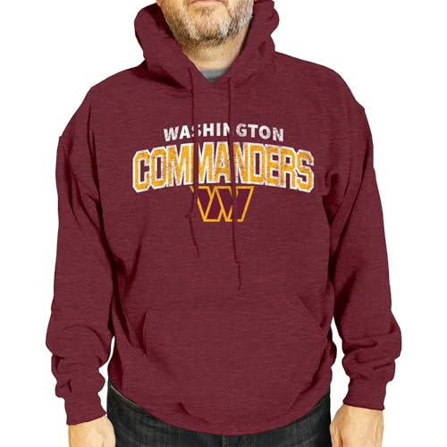 Team Fan Apparel NFL Adult Unisex Starting Fresh Ultra Soft Fleece Hooded Sweatshirt, Heathered Football Hoodie (Washington Commanders - Cardinal, Small) | Amazon (US)