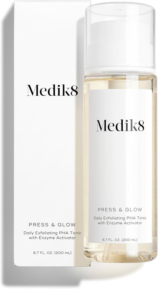 Medik8 Press & Glow Daily Exfoliating PHA Tonic with Enzyme Activator - Polyhydroxy Acid Toner - ... | Amazon (US)