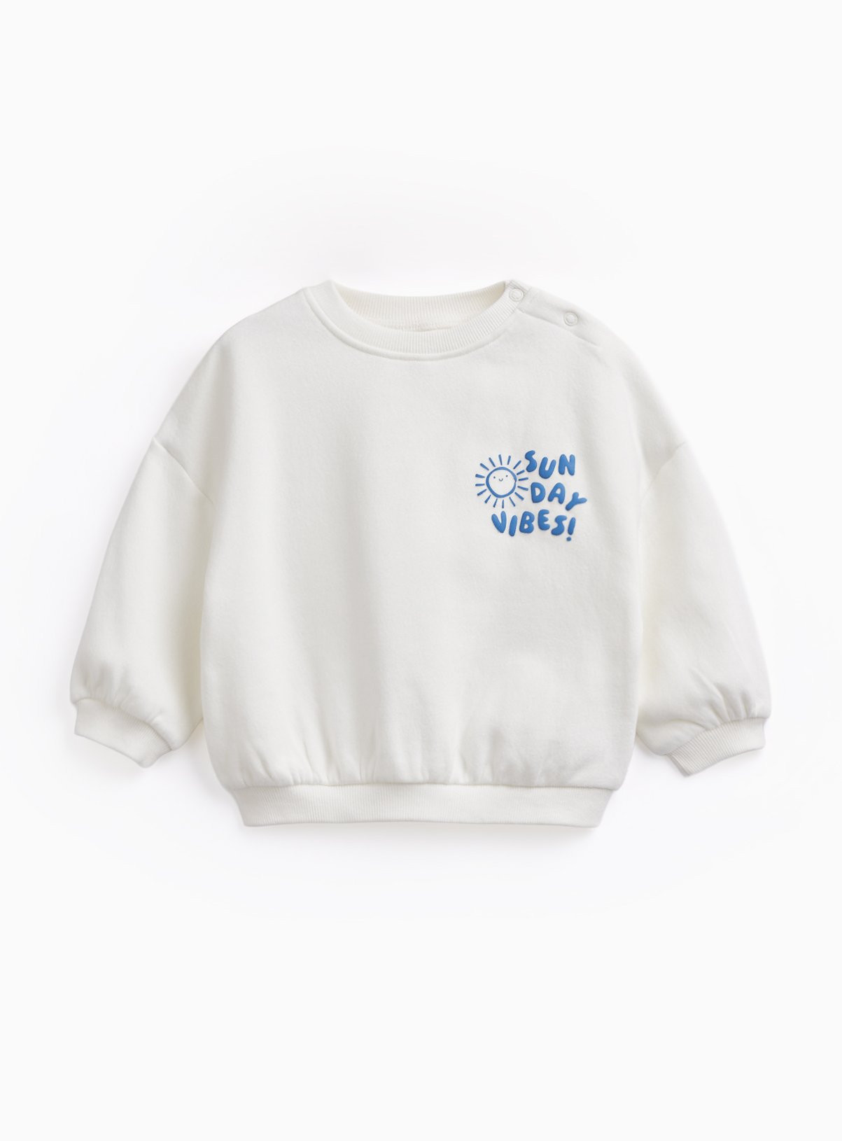 Cream Sunday Vibes Graphic Print Sweatshirt Up to 3 mths | Tu Clothing