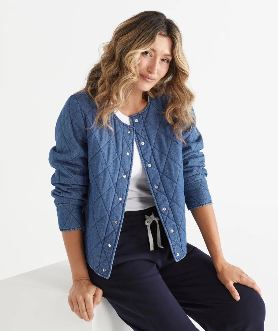Denim Puffer Jacket | Sussan