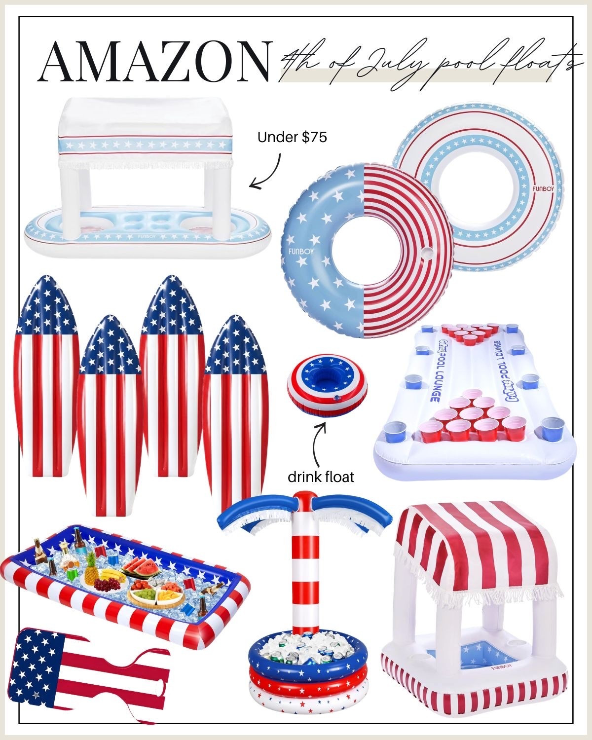 Amazon 4th of July pool floats - 4th of July pool party - Amazon USA pool floats - USA pool party theme - fun boy pool floats - 4th of July party finds

#LTKSwim #LTKHome #LTKSeasonal