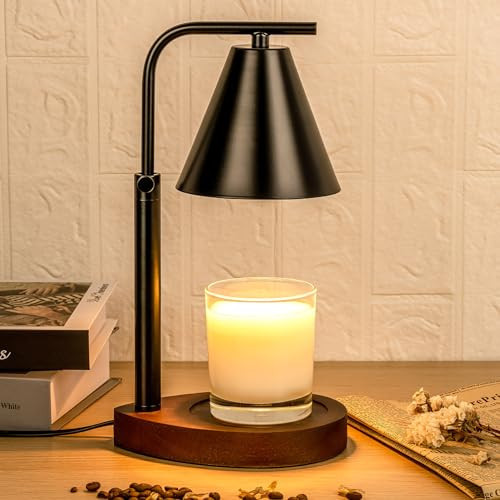 Marycele Black Candle Warmer Lamp with Timer, Height Adjustable Electric Lamp Candle Warmer, Black Home Room Decor Aesthetic, Birthday Gifts for Women Men | Amazon (US)