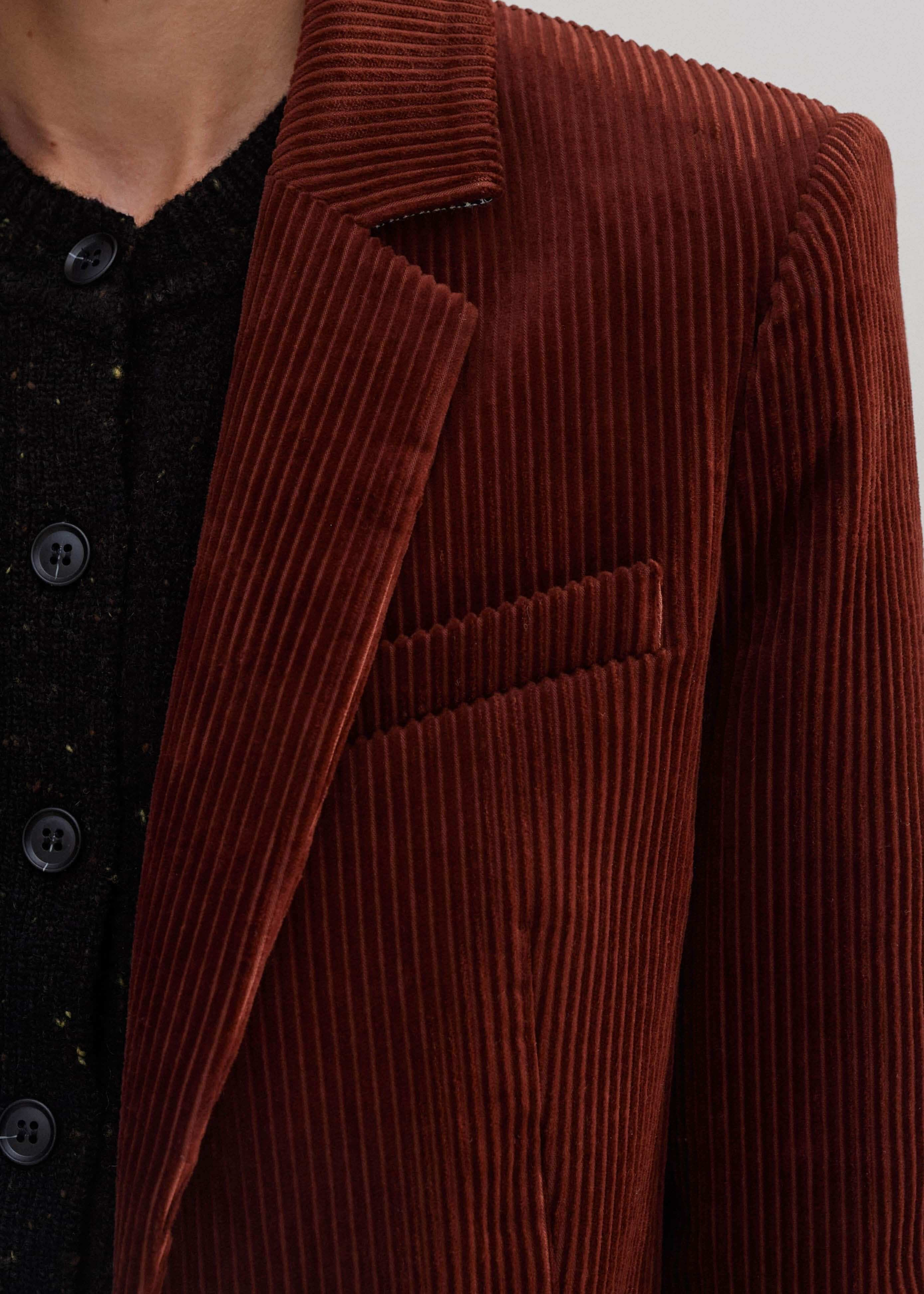 Women's Brown Chunky Cord Blazer | ME+EM | ME+EM US