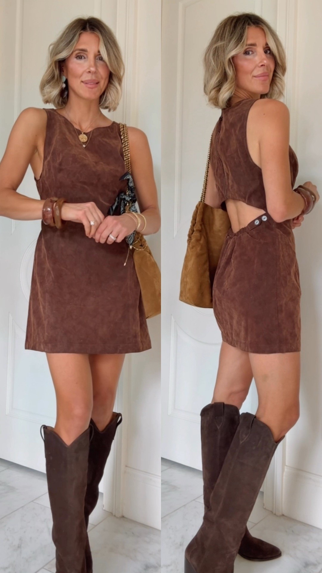 Country concert outfit. The perfect fall suede dress! Fits tts I'm wearing size small 