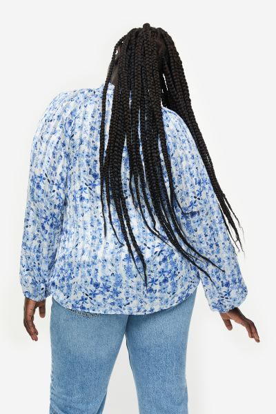 Frill-trimmed crêpe blouse | H&M (US + CA)