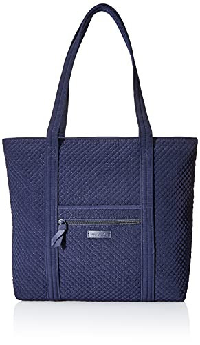Vera Bradley Women's Microfiber Vera Tote Bag, True Navy, One Size | Amazon (US)