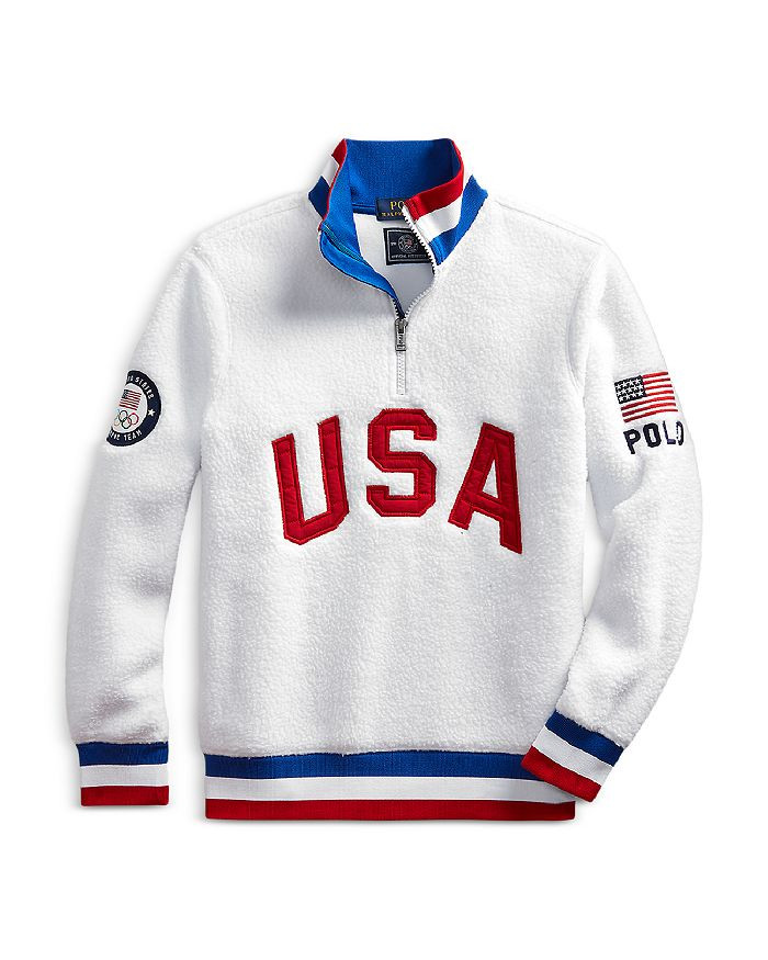Team USA Boys' High Pile Quarter Zip Fleece - Big Kid | Bloomingdale's (US)