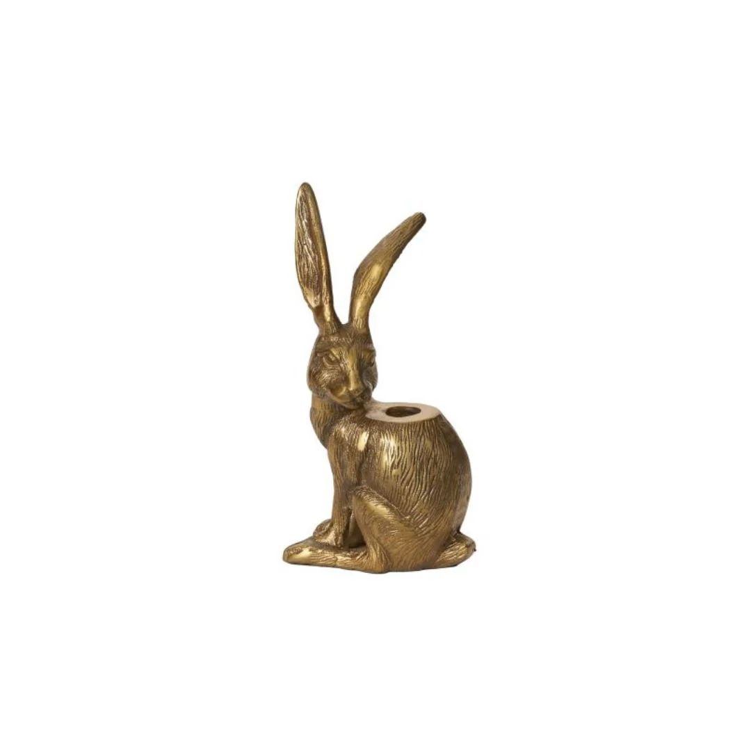 Large Hare Candle Holder | Pink Antlers