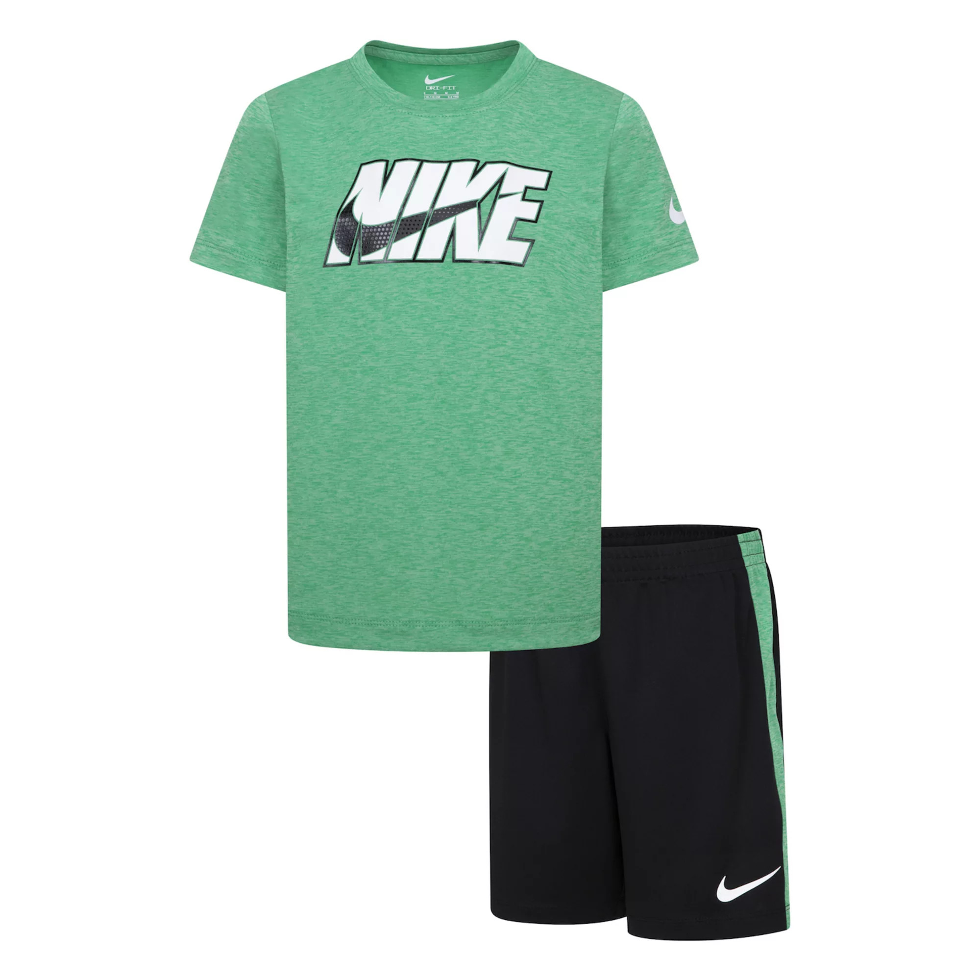 Boys 4-7 Nike Dri-FIT Heathered T-shirt & Shorts 2-Piece Set | Kohl's