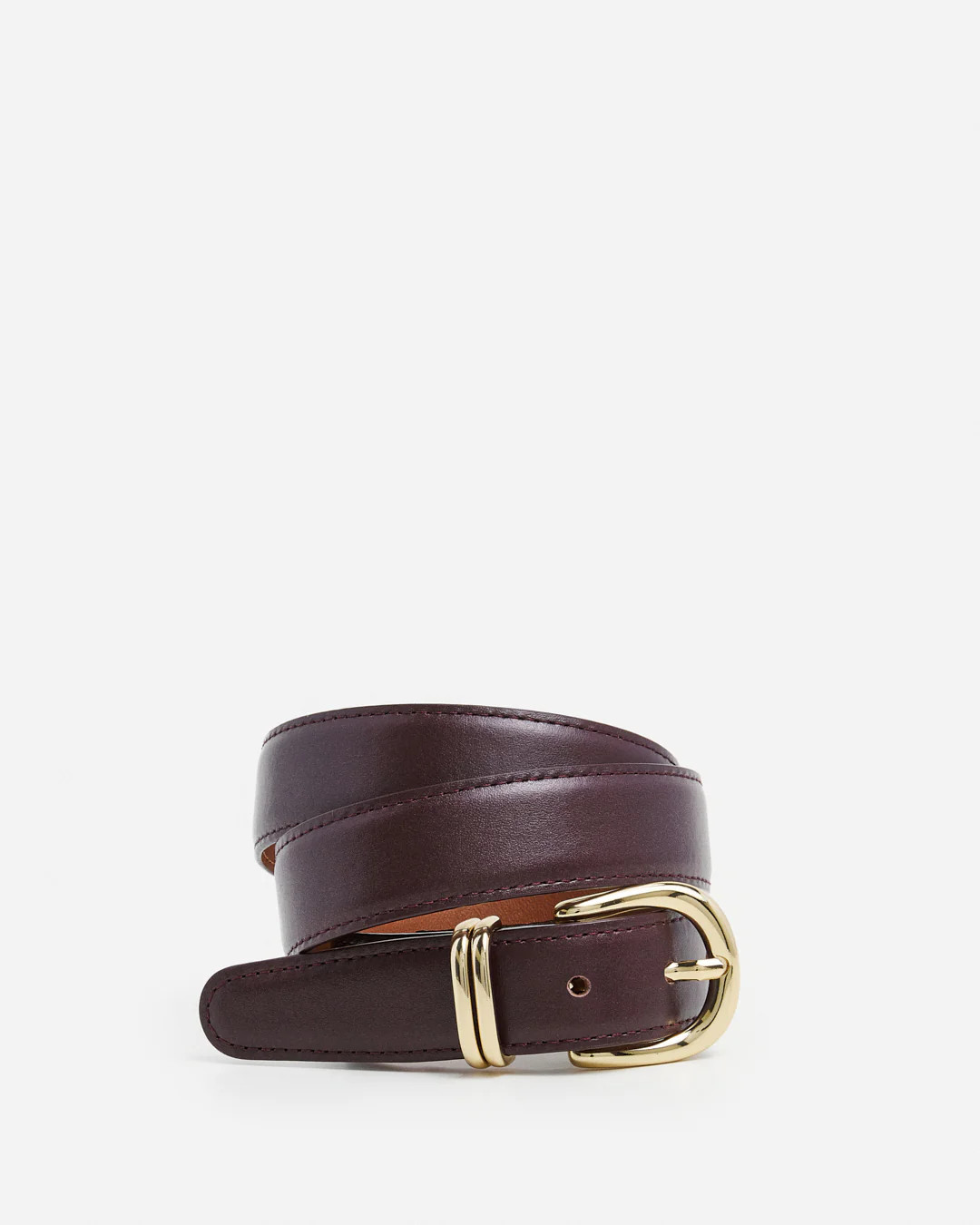 Beatrice Belt Leather Burgundy | Flattered