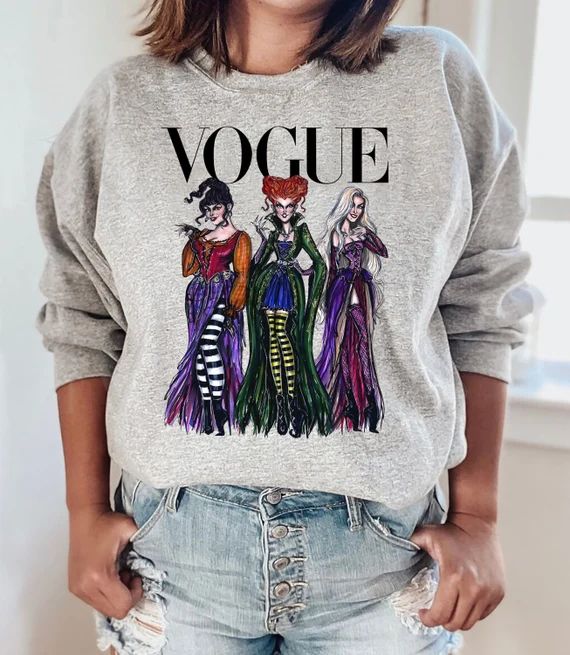 Read the full title
    Sanderson Sisters Vogue Sweatshirt, Fall Womens, Halloween Sweatshirts, S... | Etsy (US)