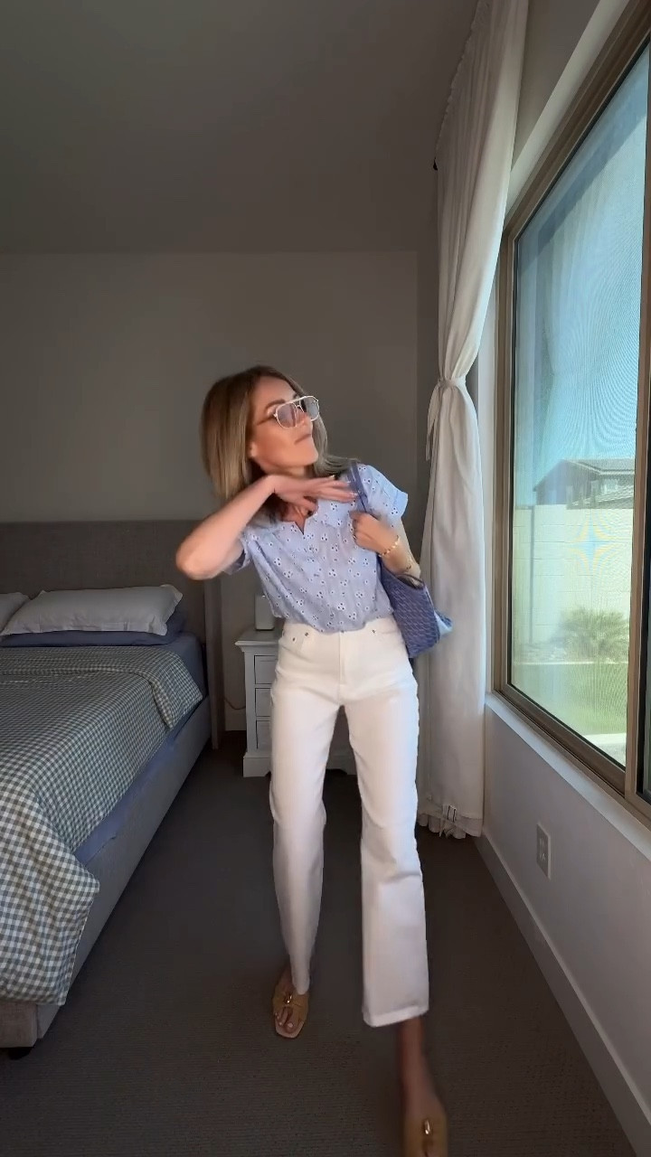 Florals, Peter Pan collars and gold accents everything. Come to mama. 

Soft blues + crisp whites… 
This is your reminder that a simple outfit can still feel expensive when it fits right and the details hit ✨

#creativetransitions #floraloutfit #summeroutfits #styleinspodaily #grwmfashion #LTKStyle #LTKFinds #LTKUnder100 #MomStyle #MomOutfits #EverydayStyle #EffortlessStyle #ChicMom #NeutralOutfits #SpringStyle #SummerOutfits #CasualChic #OutfitInspo #StyleOver40 #ClassicStyle #MinimalStyle #OOTD #MomLifeStyle #FashionReels #WhatIWore 
#viraltransition #styleinspo #summervibes☀️ #madonnalove #summeroutfits 

#LTKmomlife #LTKTravel #LTKSeasonal