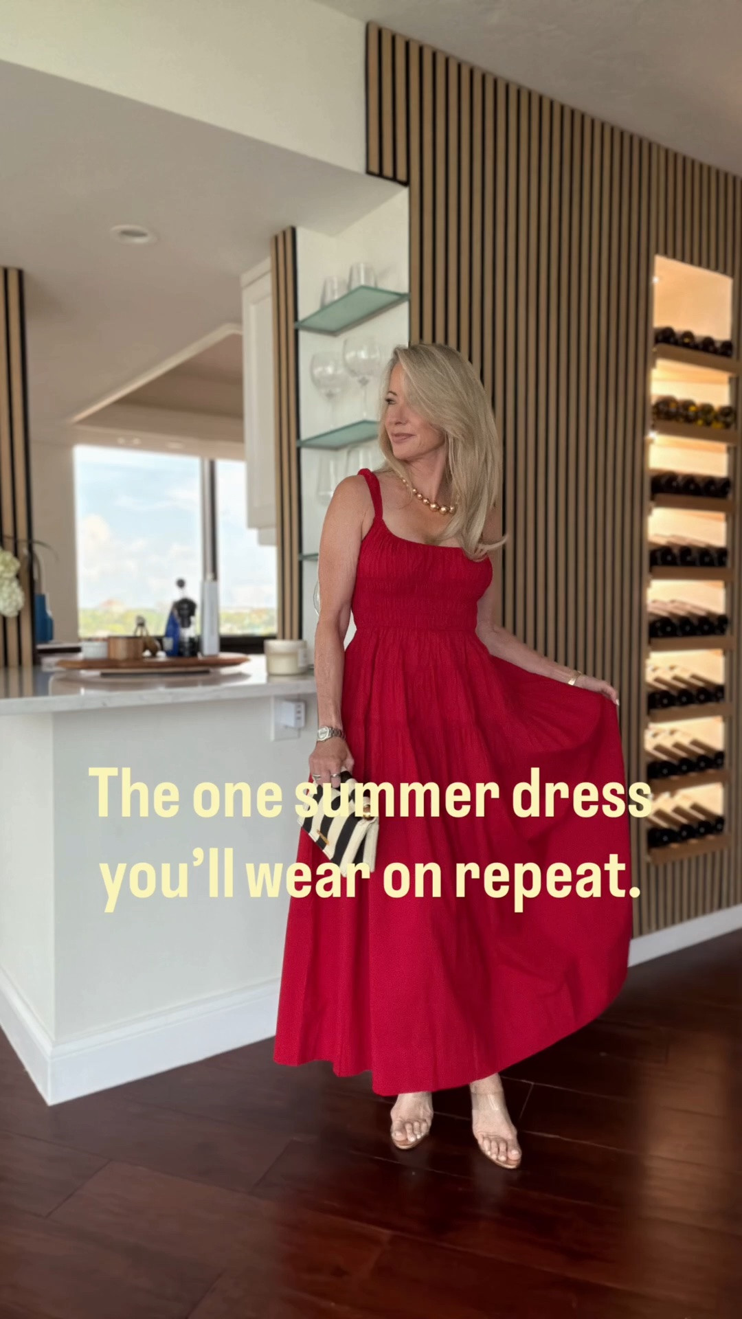 The dress that’s making every summer event easy. ❤️ gets restocked often!  

This red maxi is one of those pieces you can dress up or down with a simple switch of accessories. I paired it with neutral heels, gold jewelry, and a striped clutch for an effortless look that’s perfect for date night, vacation dinners, summer parties, or a winery weekend.

#LTKgrwm #LTKOver40 #LTKPetite