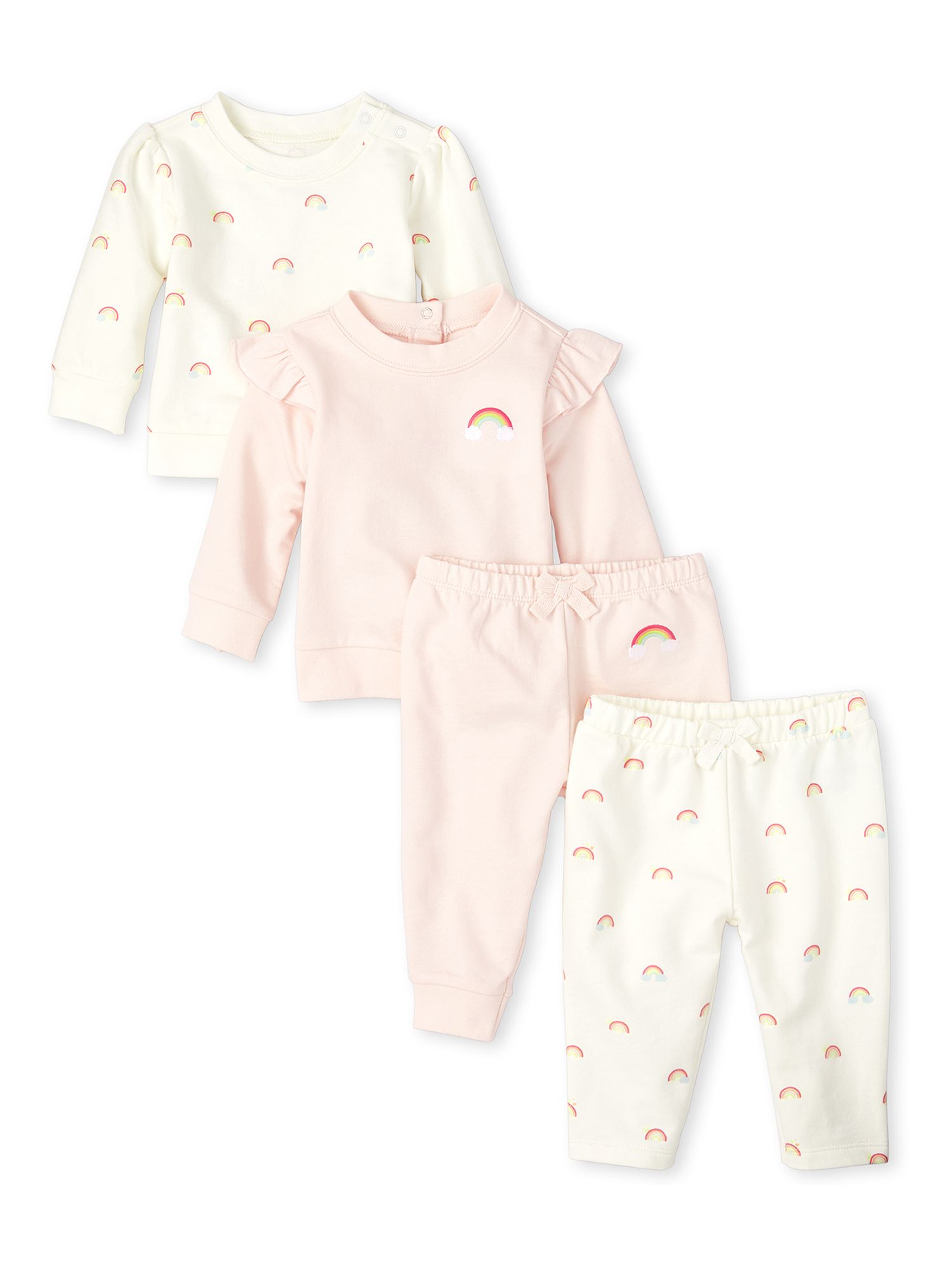 The Children's Place Baby Girls Rainbow Outfit Set, Size 3M-24M | Walmart (US)