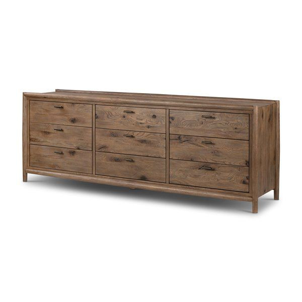 Glenview 9 Drawer Weathered Oak Dresser | Scout & Nimble