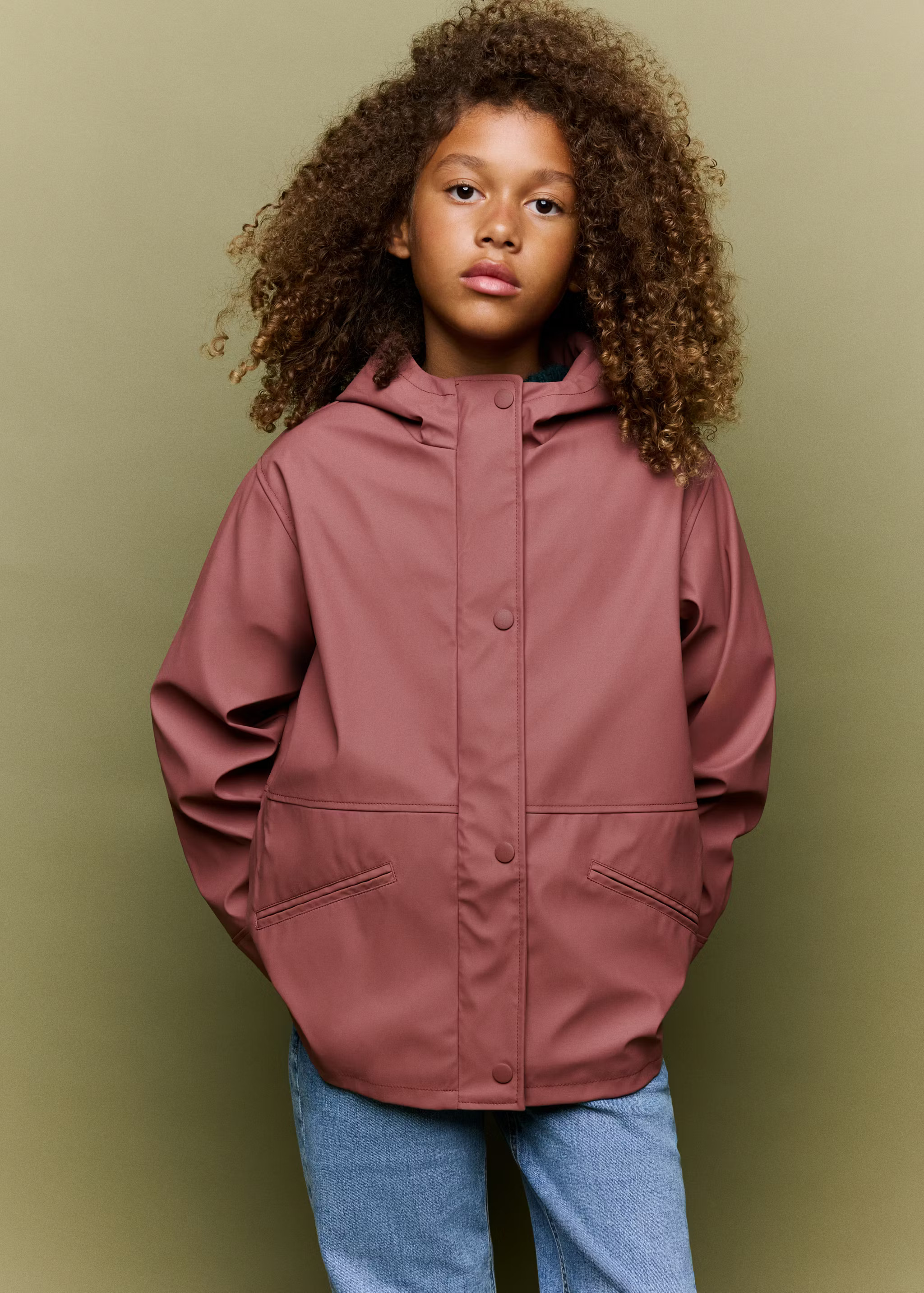 Rubberised jacket with hood | Mango (US/MX/AU)