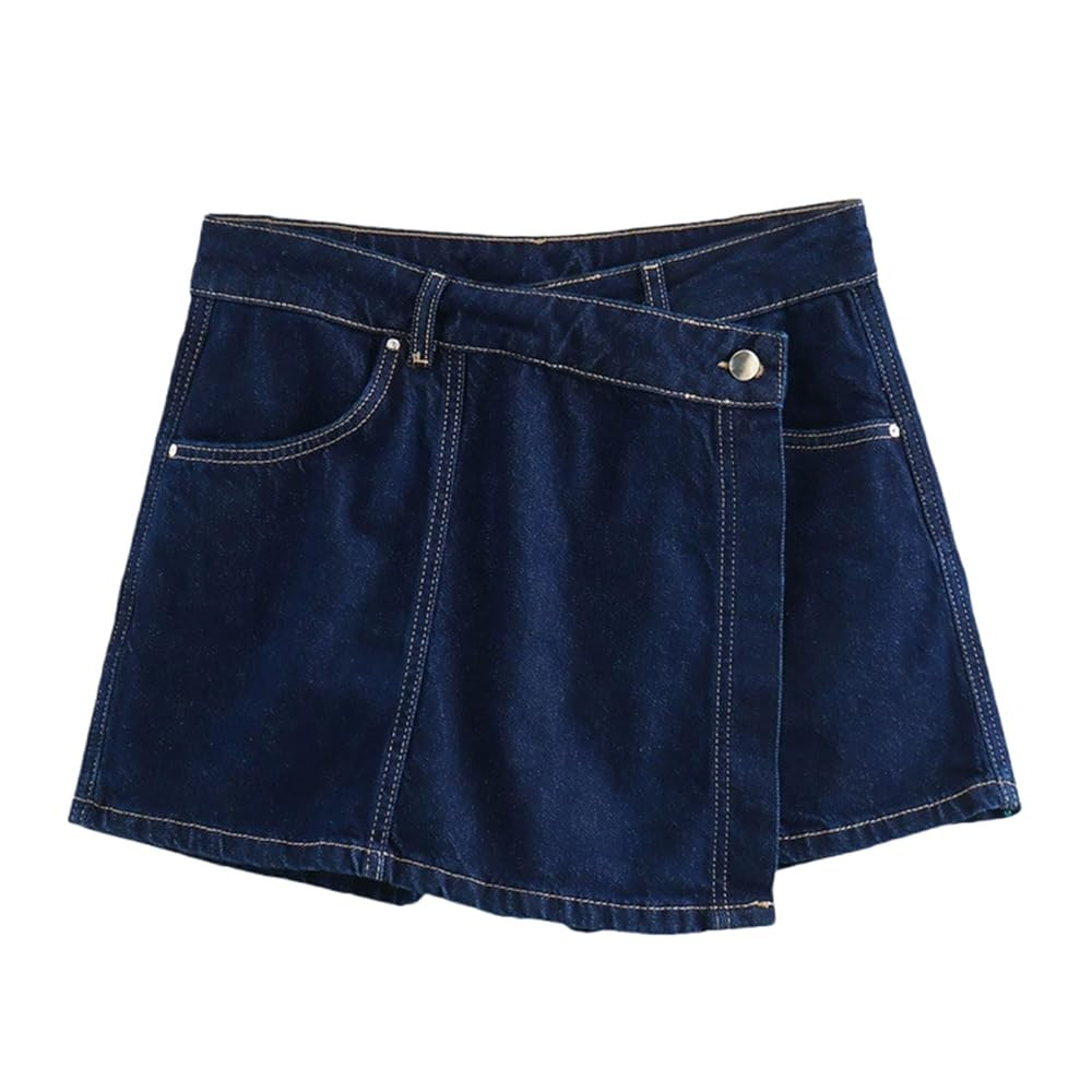 Womens V Neck Denim Crop Tops, Summer Going Out Jean Shirts, Loose Fit Short Sleeve Collared Polo... | Amazon (US)