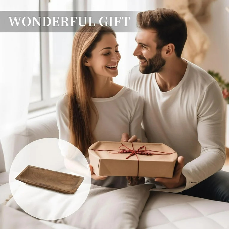 Hanobe Decorative Wood Bowl Tray for Home Decor Centerpieces Wooden Dough Tray Halloween Christma... | Walmart (US)