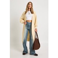 boohoo Women's Oversized Balloon Sleeve Cardigan in Stone | Size: Medium/Large | Knitted | boohoo (US & Canada)