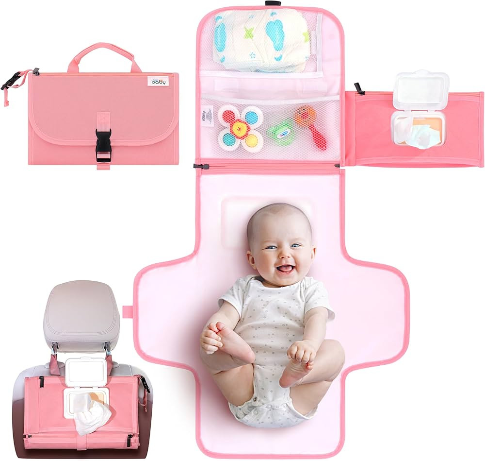 Kopi Baby Portable Diaper Changing Pad - Baby Diaper Changer Travel Bag with Wipes Pocket, Smart ... | Amazon (US)