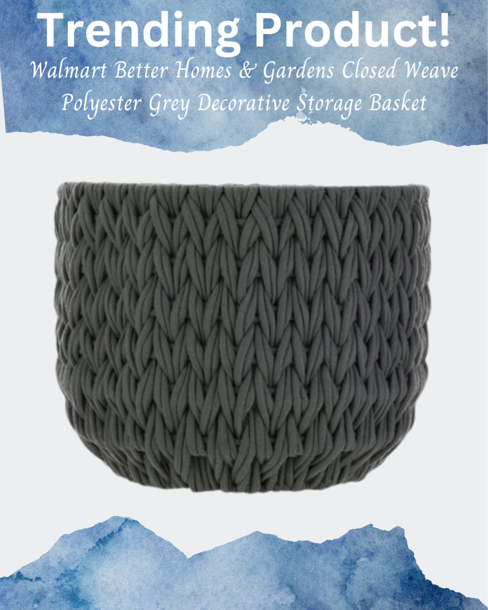 Check out the trending Better Homes and Gardens closed weave polyester grey decorative storage basket at Walmart 

Home, home decor, living room

#LTKU #LTKhome #LTKFind