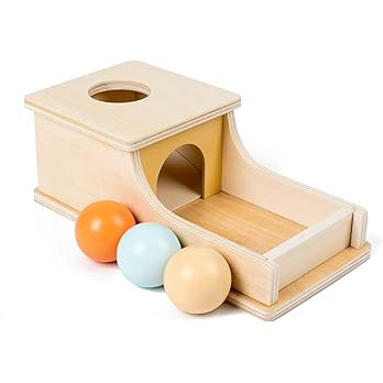 Busy edition Montessori Toys for Babies 6-12 Months Object Permanence Box Wooden Ball Drop Toy Pl... | Amazon (US)
