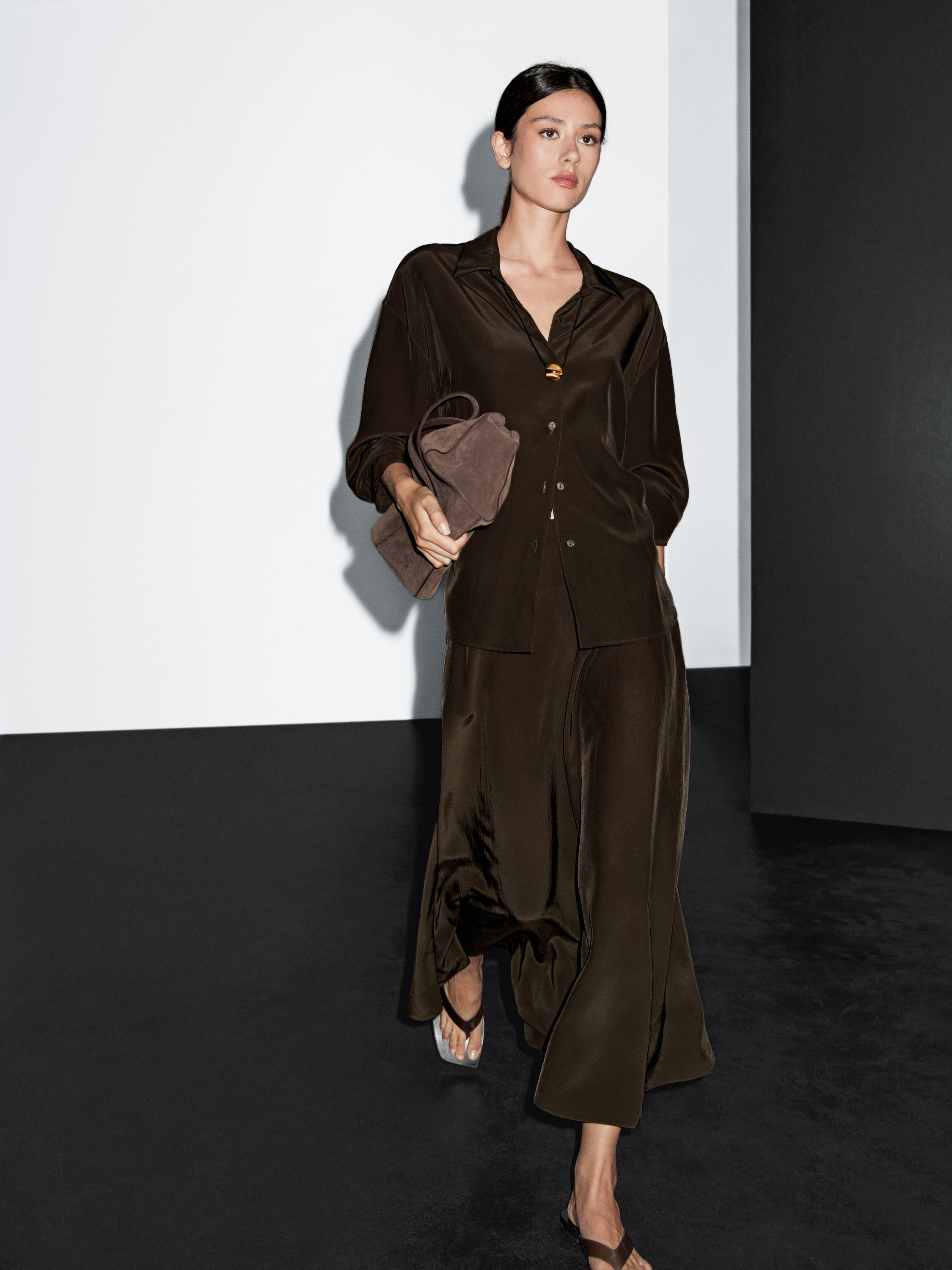 Flowing flared skirt | Massimo Dutti US