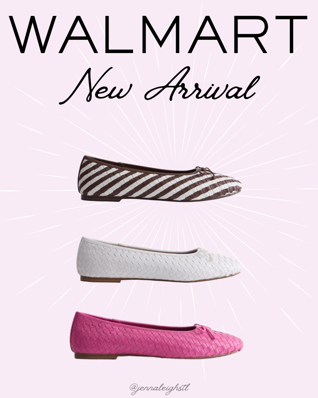 Walmart find. These Free Assembly woven ballet flats come in striped or solid so you can match them with whatever outfit you’re putting together. 

 #LTKootd #LTKMidsize #LTKWorkwear