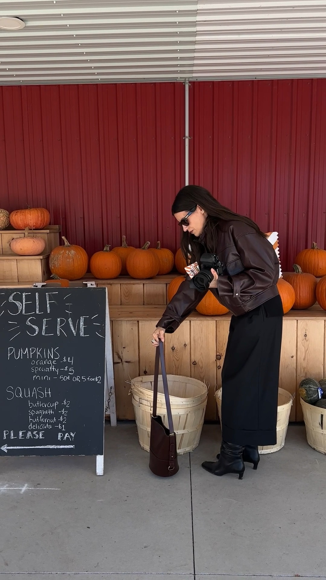 Outfit of the day : Fabrique faux leather jacket, culottes, black boots and the Sezane Gary bag. 

#LTKbag #LTKstyletip #LTKfall