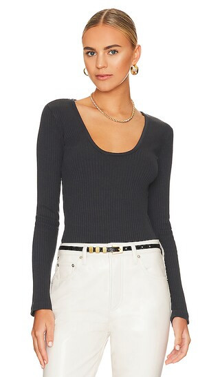 Carolyn Top in Charcoal | Revolve Clothing (Global)