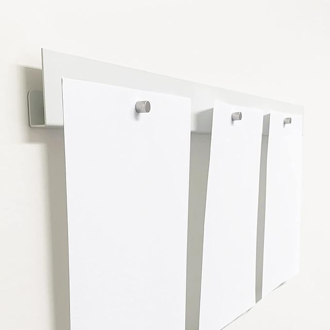 Picture Hanging System - Display Children Kid's Artwork Frame - 28" Magnetic Bar (Set of 2) White | Amazon (US)