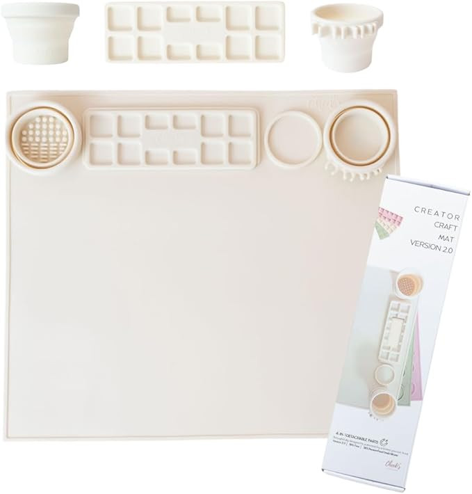 Cheek's Paper Room-Creator Silicone Craft Mat for Painting and Crafts V.2.0 (Oatmilk) Large Mat w... | Amazon (US)