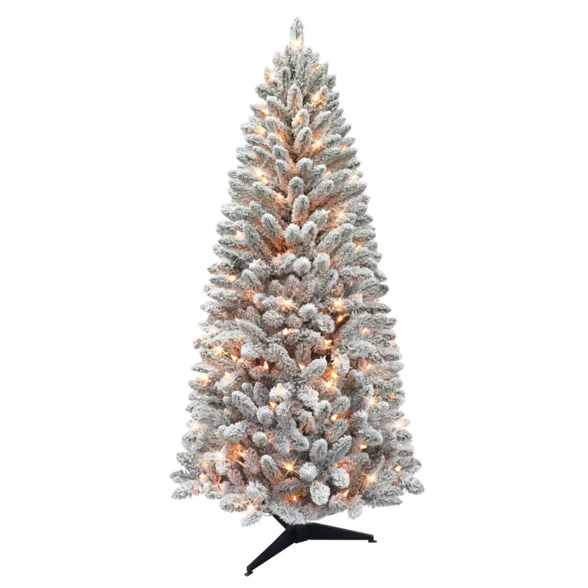 6 ft. Pre-Lit Flocked Artificial Tree | Belk
