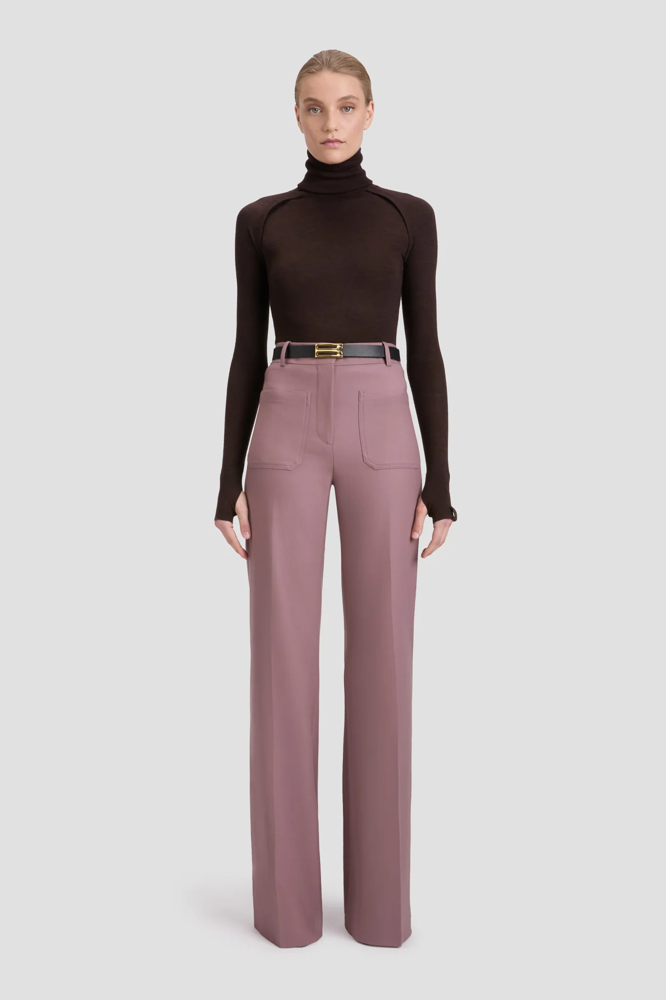 Alina Trouser In Mauve | Victoria Beckham UK