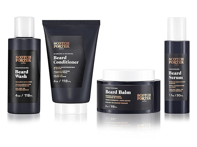 Scotch Porter Beard Kit | Includes Beard Wash, Beard Conditioner, Beard Balm, and Beard Serum | F... | Amazon (US)