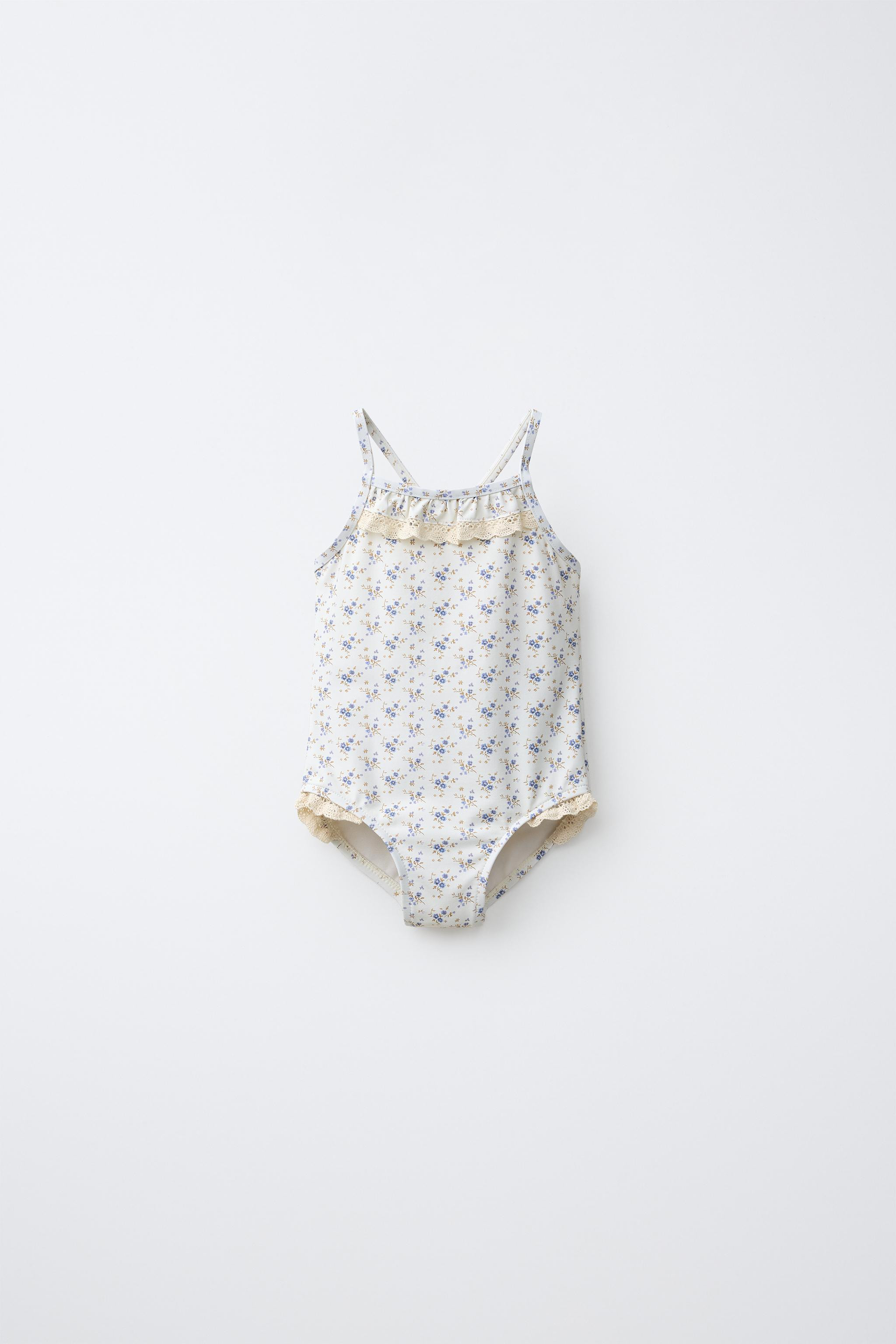 2-6 YEARS/ LACE TRIM FLORAL SWIMSUIT | Zara US