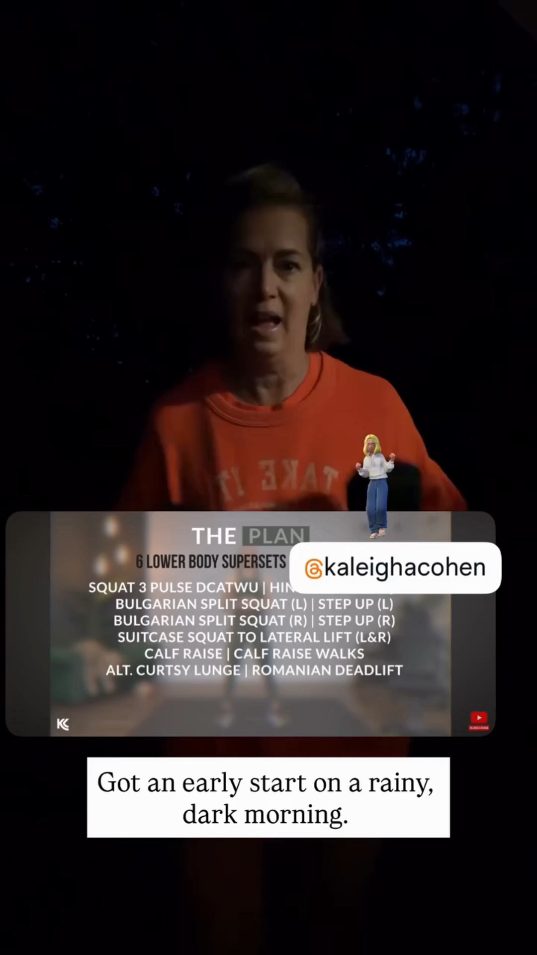 Got an early start on a rainy, dark morning.