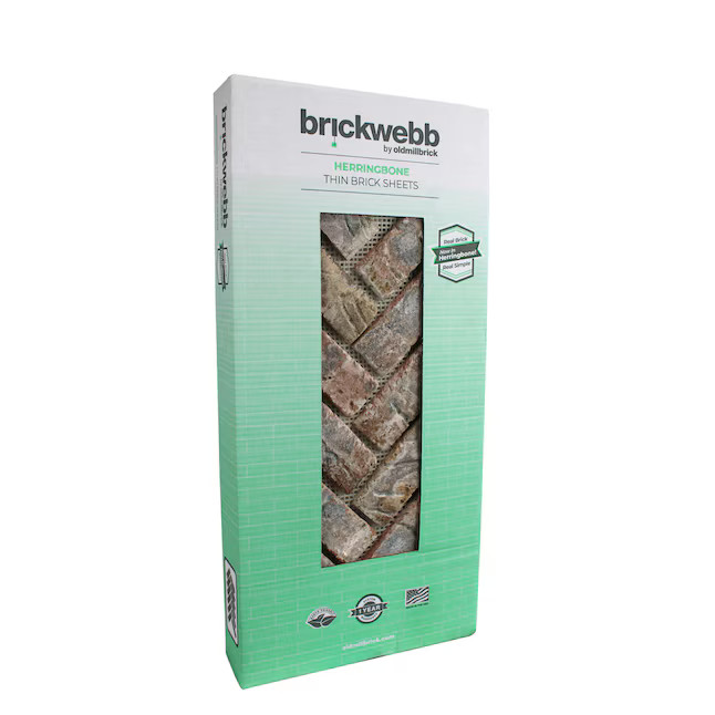 Old Mill Thin Brick Systems Herringbone 13-in x 28-in Telluride Brick Veneer Panel 8.7 Square fee... | Lowe's