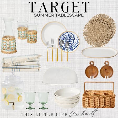 Target Home / Target Summer / Summer Patio / Patio Tablescape / Outdoor Tablescape / Threshold Patio / Studio McGee / Woven Pitcher / outdoor Glassware

#LTKSeasonal #LTKhome