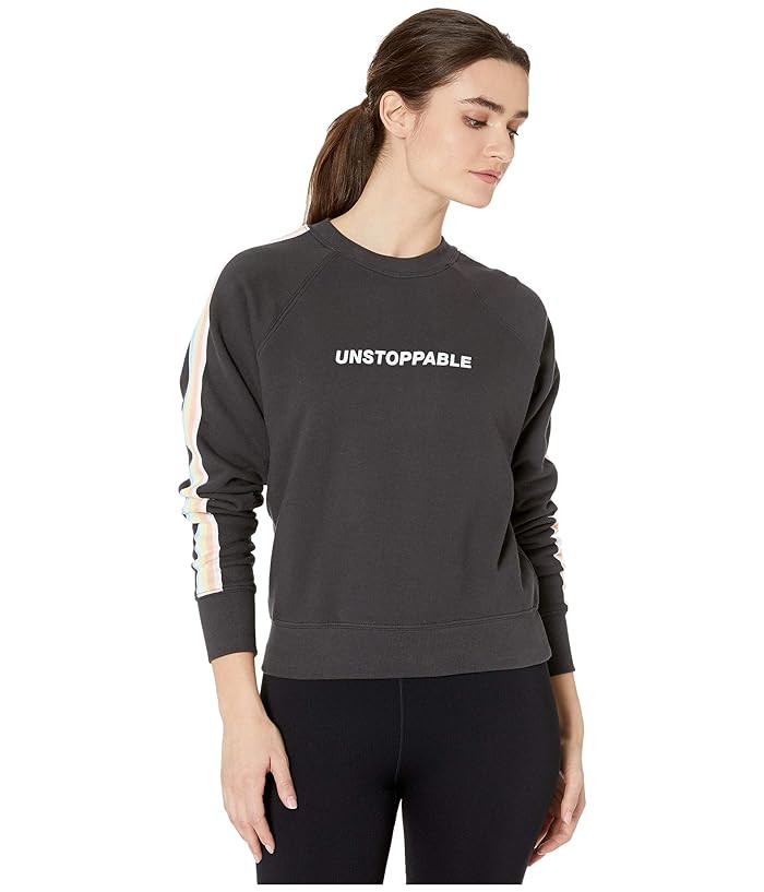 Spiritual Gangster Classic Crew Sweatshirt (Unstoppable - Vintage Black) Women's Sweatshirt | Zappos