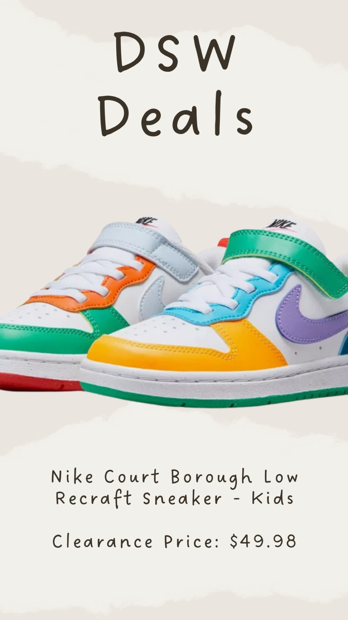 DSW Nike Court Borough Low Recraft Sneaker Kids Shoes Clearance Colorful Shoes 

#LTKSaleAlert #LTKKids #LTKFamily