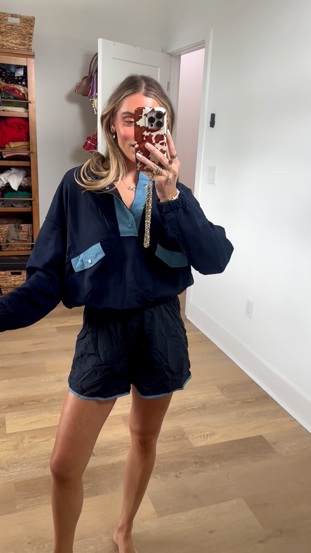 Amazon size small Fisoew Womens 2 Piece Sets Sweatsuits Casual Half Button Color Block Sweatshirts Running Shorts Tracksuits Fall Outfits

#LTKActive #LTKFindsUnder50 #LTKootd