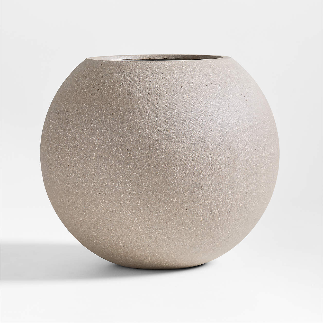 Sphere Large Dark Grey Indoor/Outdoor Planter 26" + Reviews | Crate & Barrel | Crate & Barrel