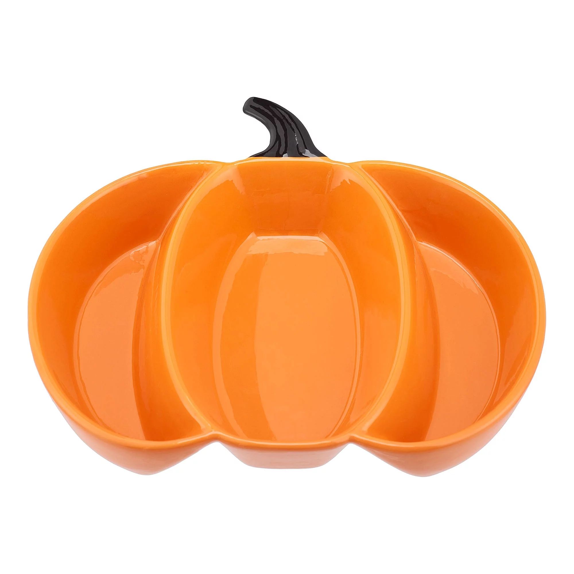 Way To Celebrate Harvest Pumpkin Earthenware Serving Tray, 10.03" | Walmart (US)