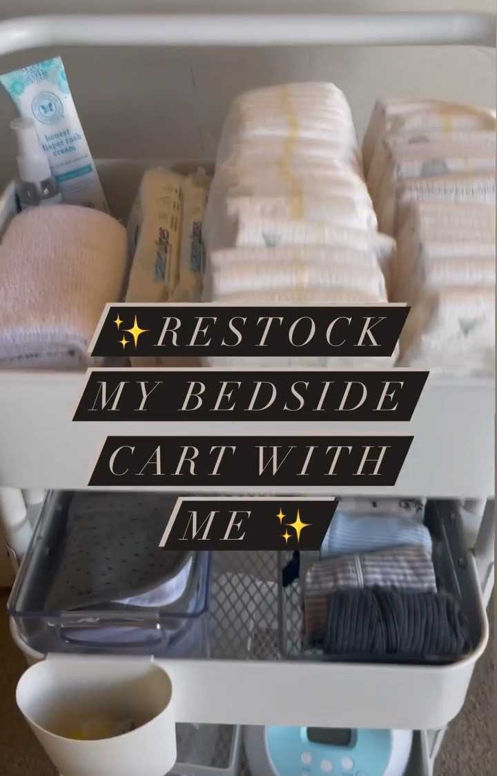 Bedside cart for those late night nursing/diaper changing sessions - newborn baby - pregnancy - newborn - baby - rolling cart

#LTKbump #LTKunder50 #LTKbaby