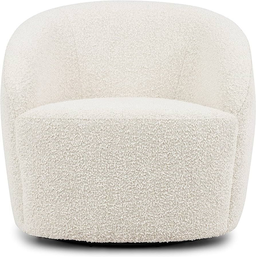 POLY & BARK Alma Swivel Lounge Chair, Ivory White Boucle | Amazon (US)