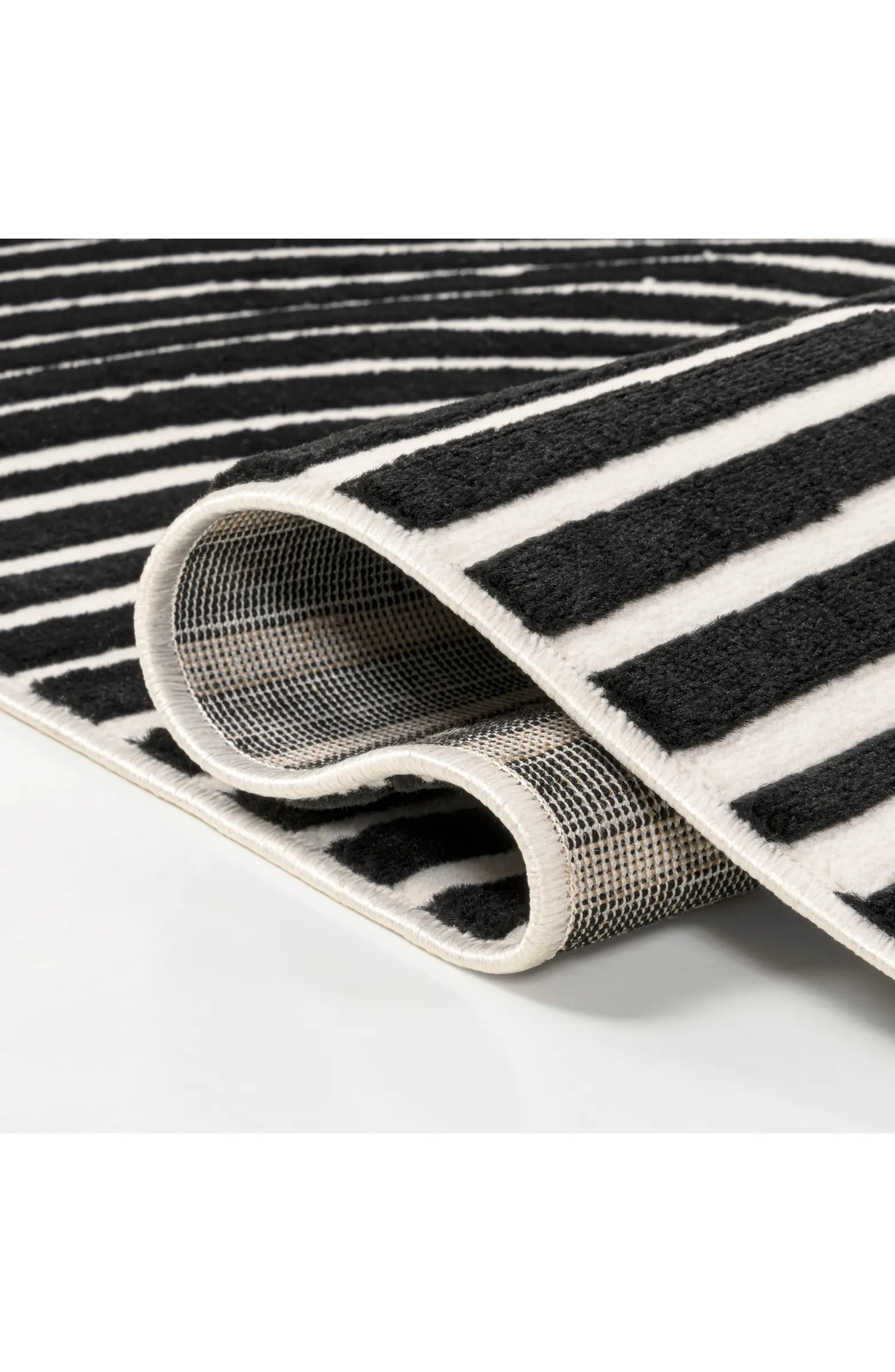 Hallie High-Low Minimalist Curve Geometric Indoor/Outdoor Area Rug | Nordstrom