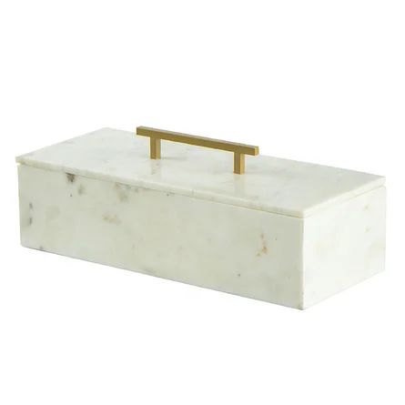 Mercury Row® Bruner Box with Brass Handle - White | Wayfair | Wayfair Professional