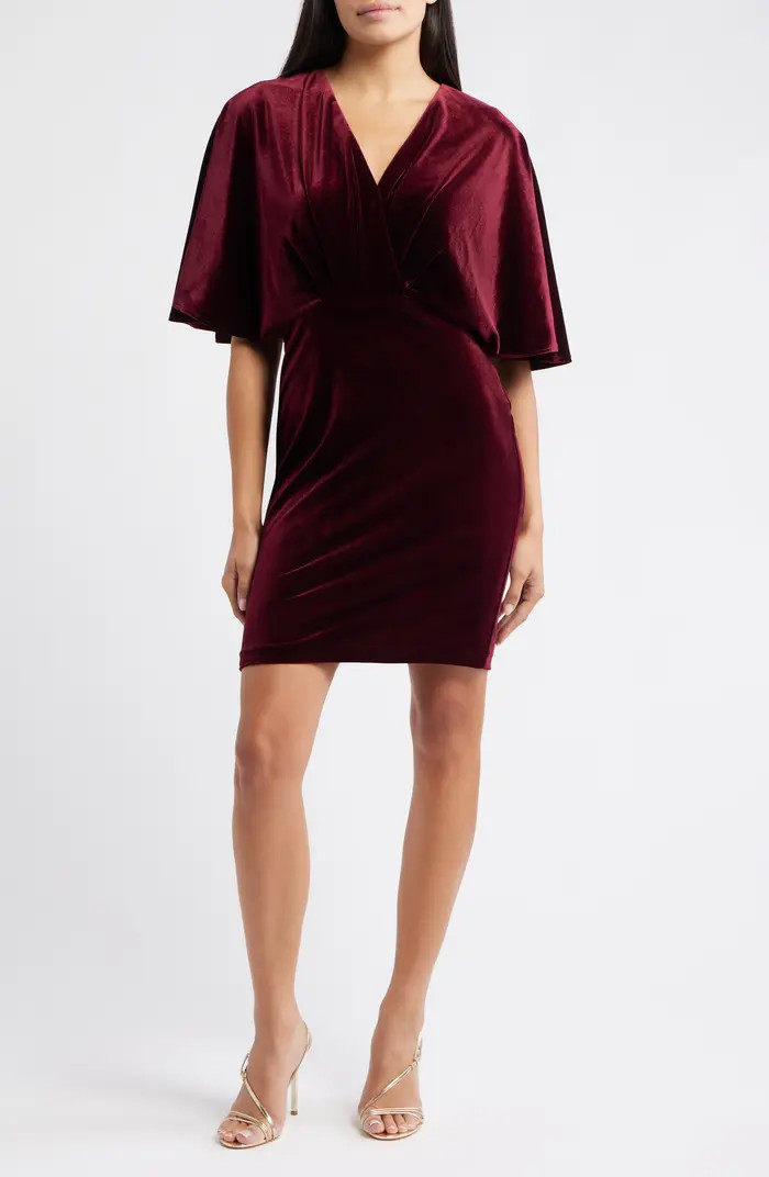 Dolman Sleeve Velvet Sheath Dress | Nordstrom